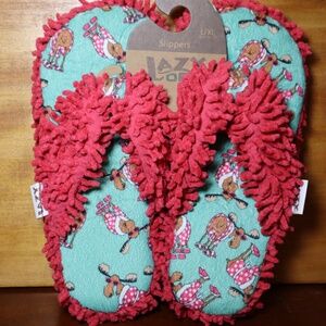 Lazy One Spa Slipper Moose in Bathrobe Sunglasses Slippers Women's L/XL
